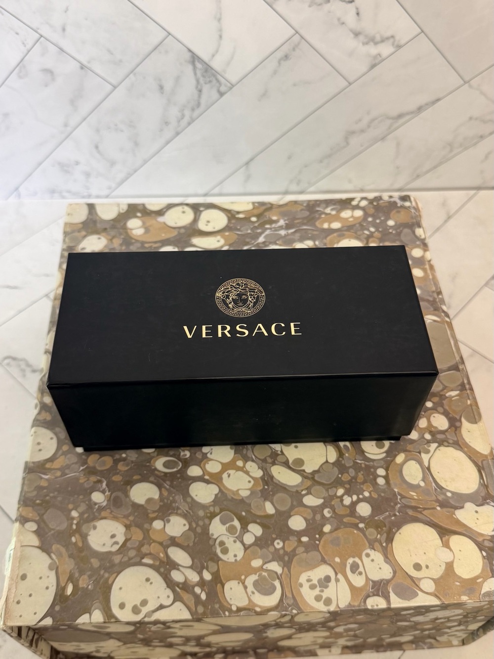 Versace Black Women's Cat-Eye Sunglasses - Picture 11 of 12